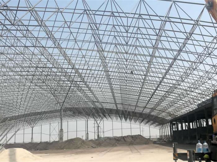 泰兴钢厂料仓网架工程